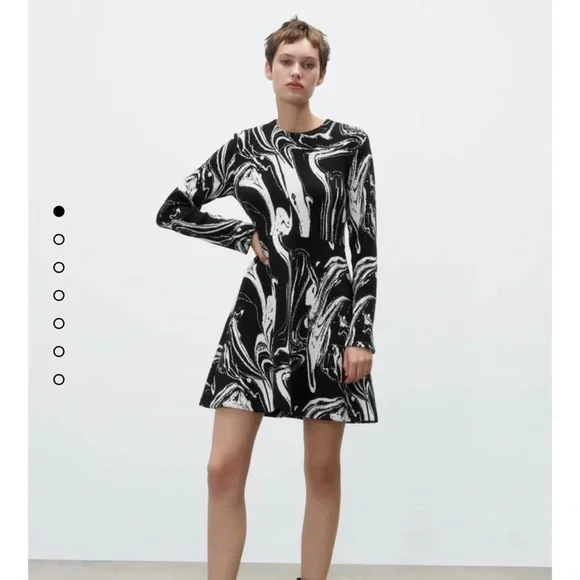 green emerald velvet dress Zara Black Flare Mini Dress